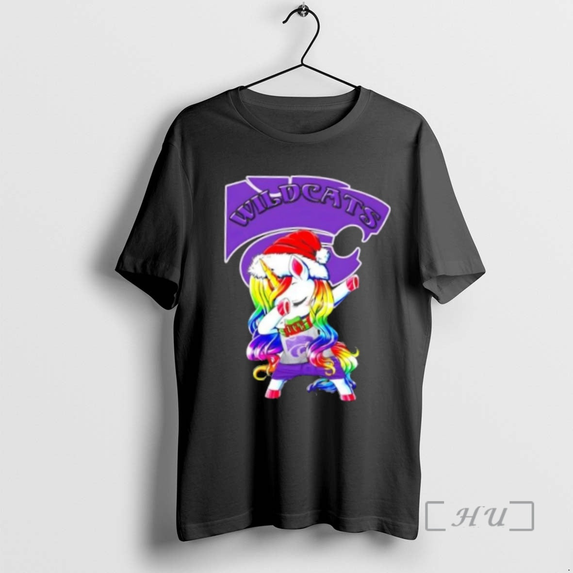 Trending Kansas State Wildcats Football X Unicorn Santa Hat Dabbing Merry Christmas