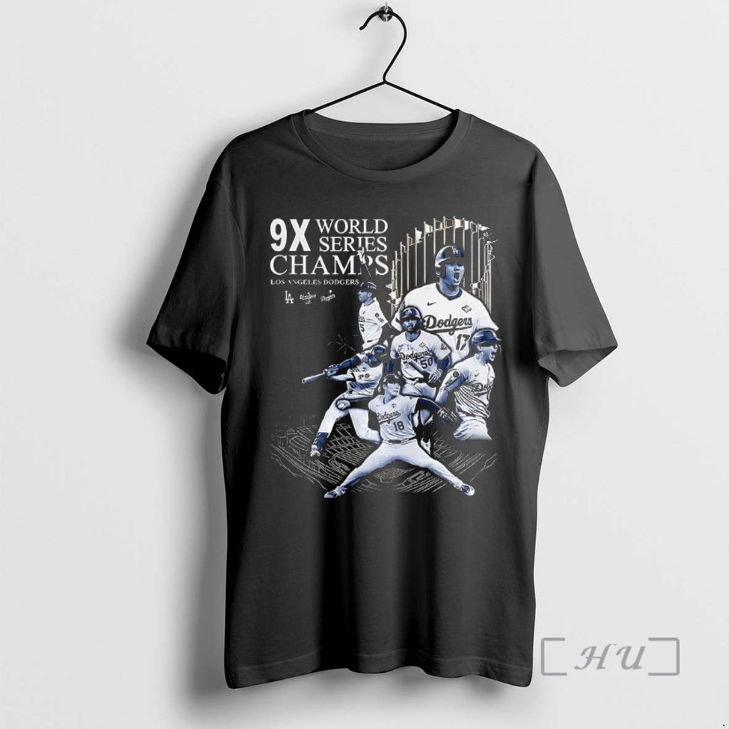 Trending Los Angeles Dodgers 9x World Series Champions 2025 Premium T Shirt Sweater