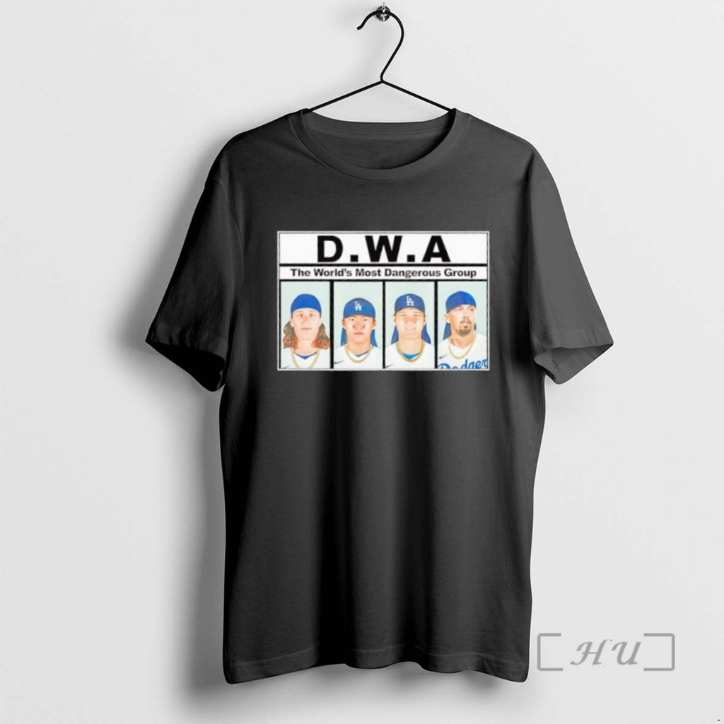 Trending Los Angeles Dodgers Players Dwa The Worlds Most Dangerous Group Tee Shirt Sweater