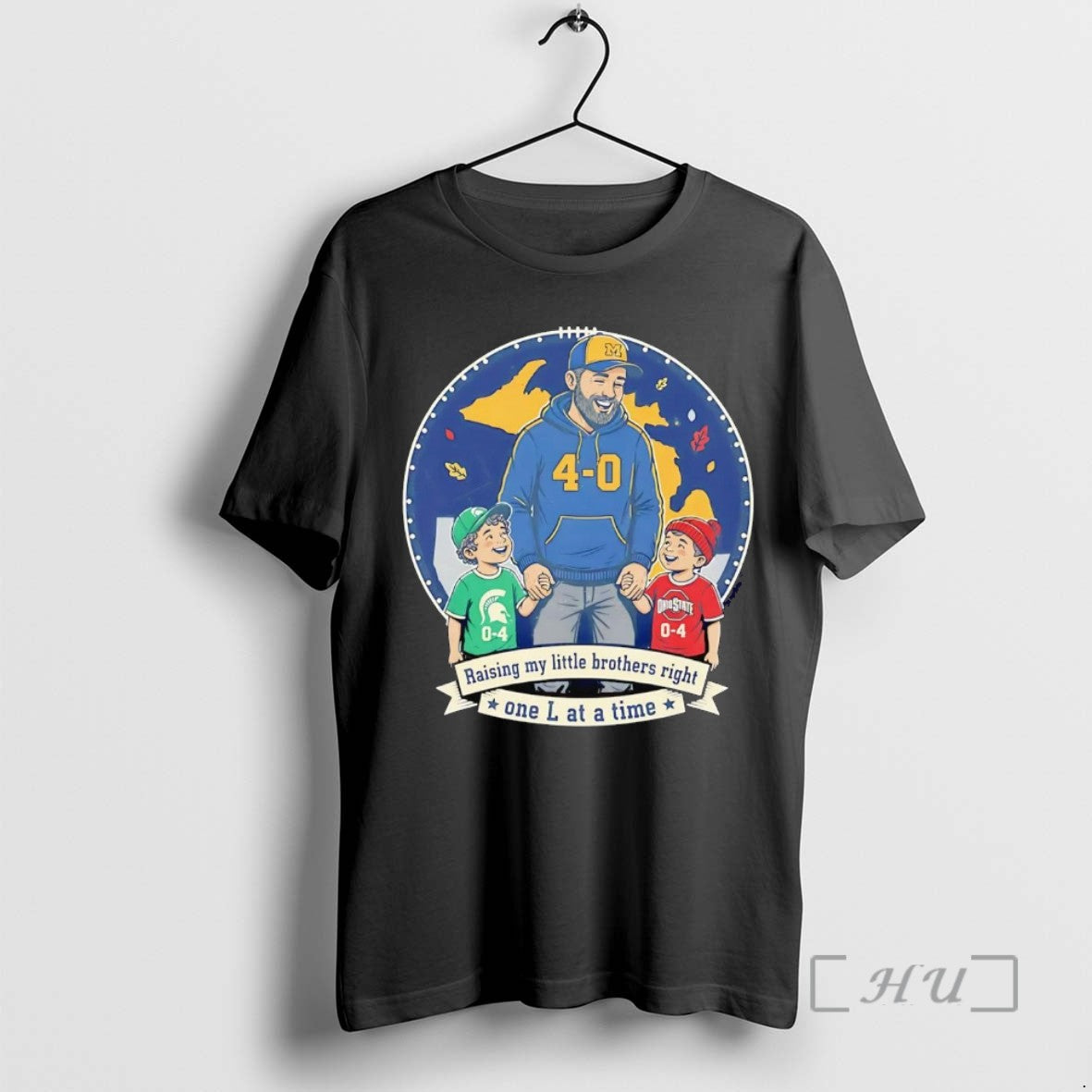 Trending Michigan Wolverines Raising My Little Brothers Right One L At A Time Tee Shirts