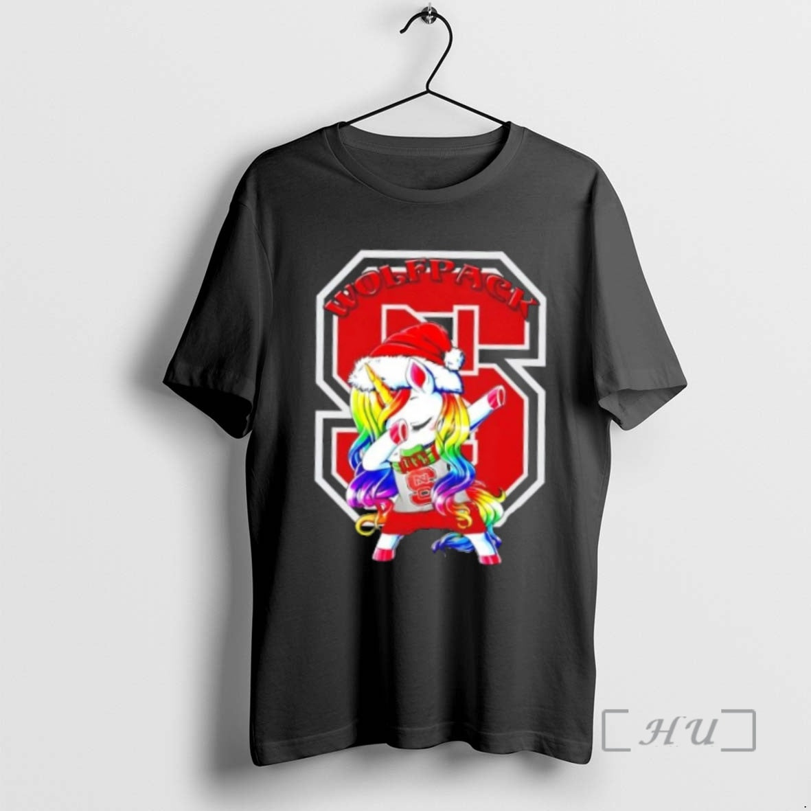 Trending Nc State Wolfpack Football X Unicorn Santa Hat Dabbing Merry Christmas