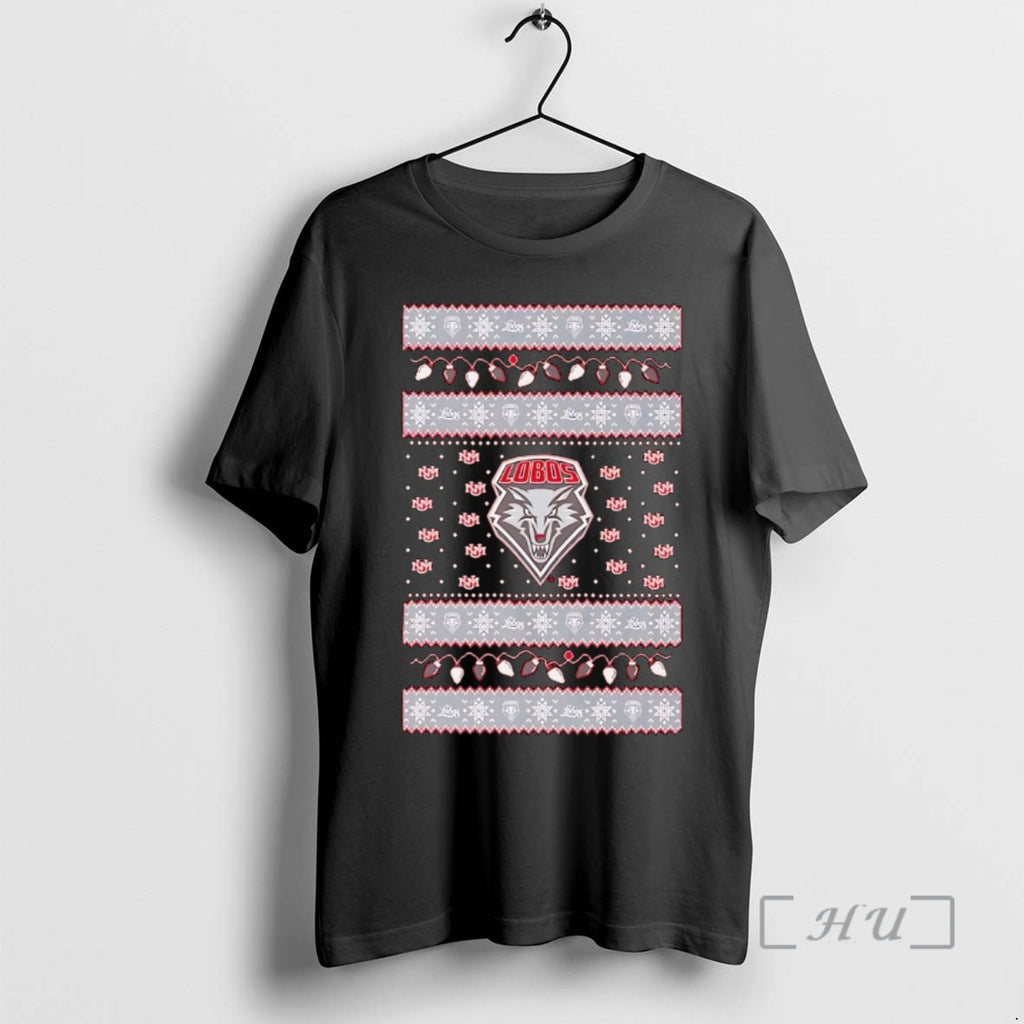 Trending New Mexico Lobos Ugly Christmas Light Premium T Shirt Sweater