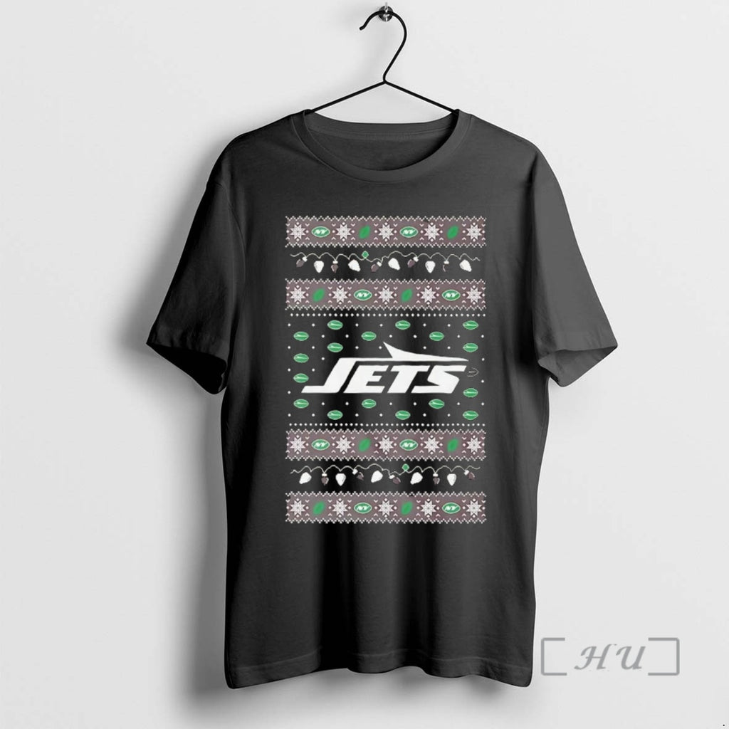 Trending New York Jets Ugly Christmas Light Premium T Shirt Sweater
