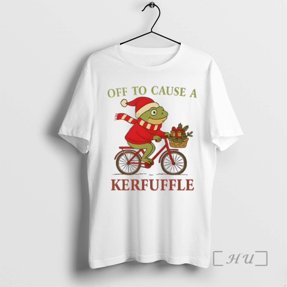 Trending Off To Cause A Kerfuffle Frog Christmas Premium T Shirt Sweater
