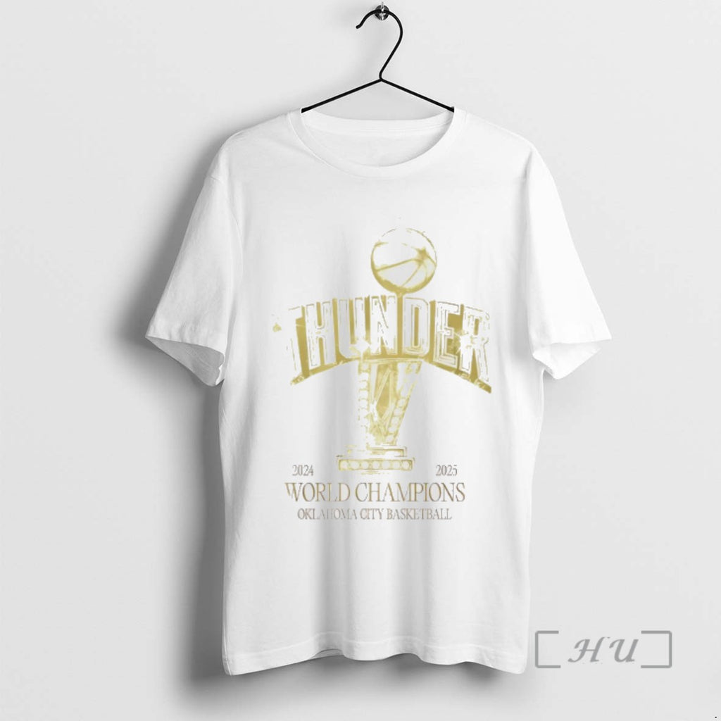 Trending Okc Thunder 2024 2025 World Champions Trophy Tee Shirt Sweater