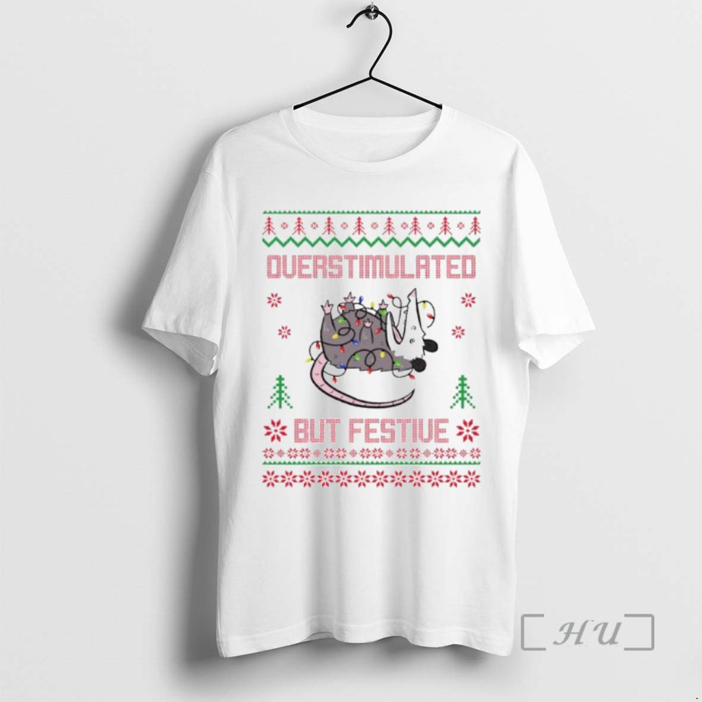Trending Overstimulated But Festive Ugly Christmas Ornaments Premium T Shirt Sweater