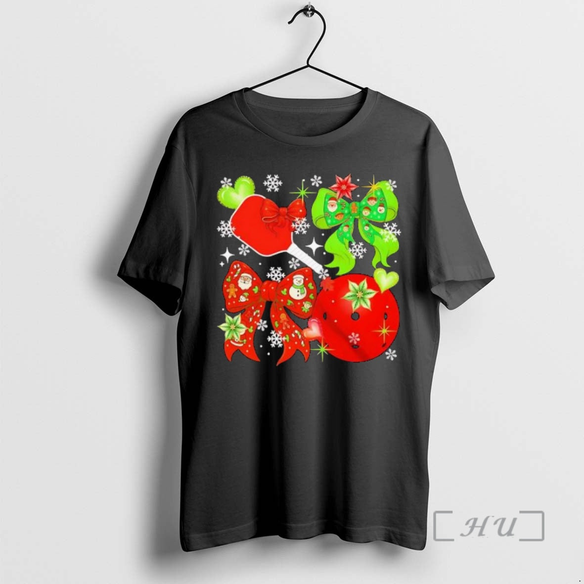 Trending Pickleballs Christmas Coquette Lovely Bow Tie Snowing