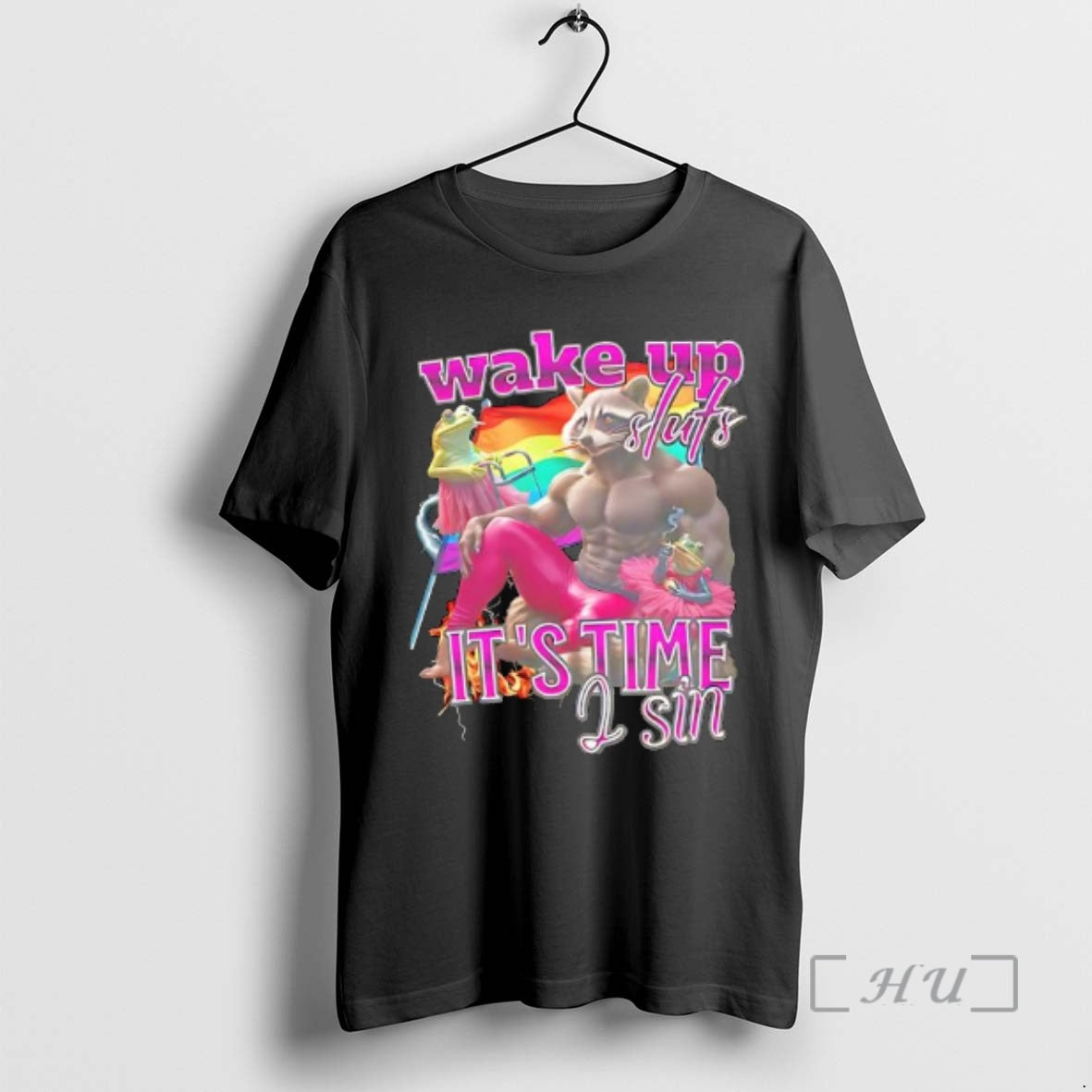 Trending Raccoon Frog Wake Up Sluts Its Time I Sin Queer Pride Premium T Shirts