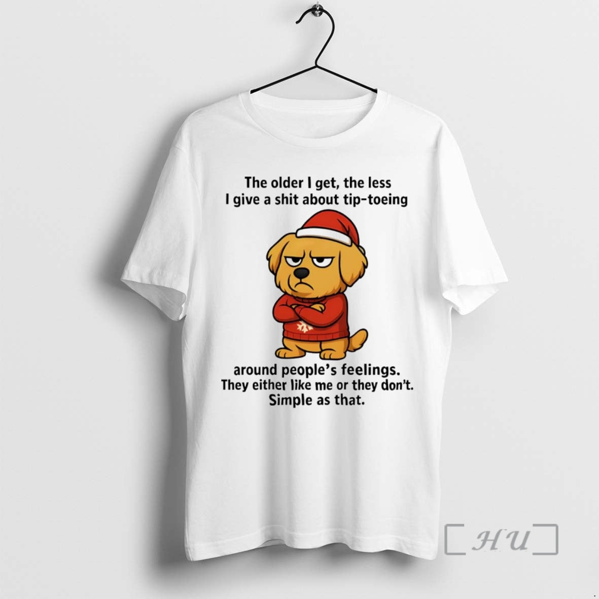 Trending Santa Golden Retriever The Older I Get The Less I Give A Shit Christmas