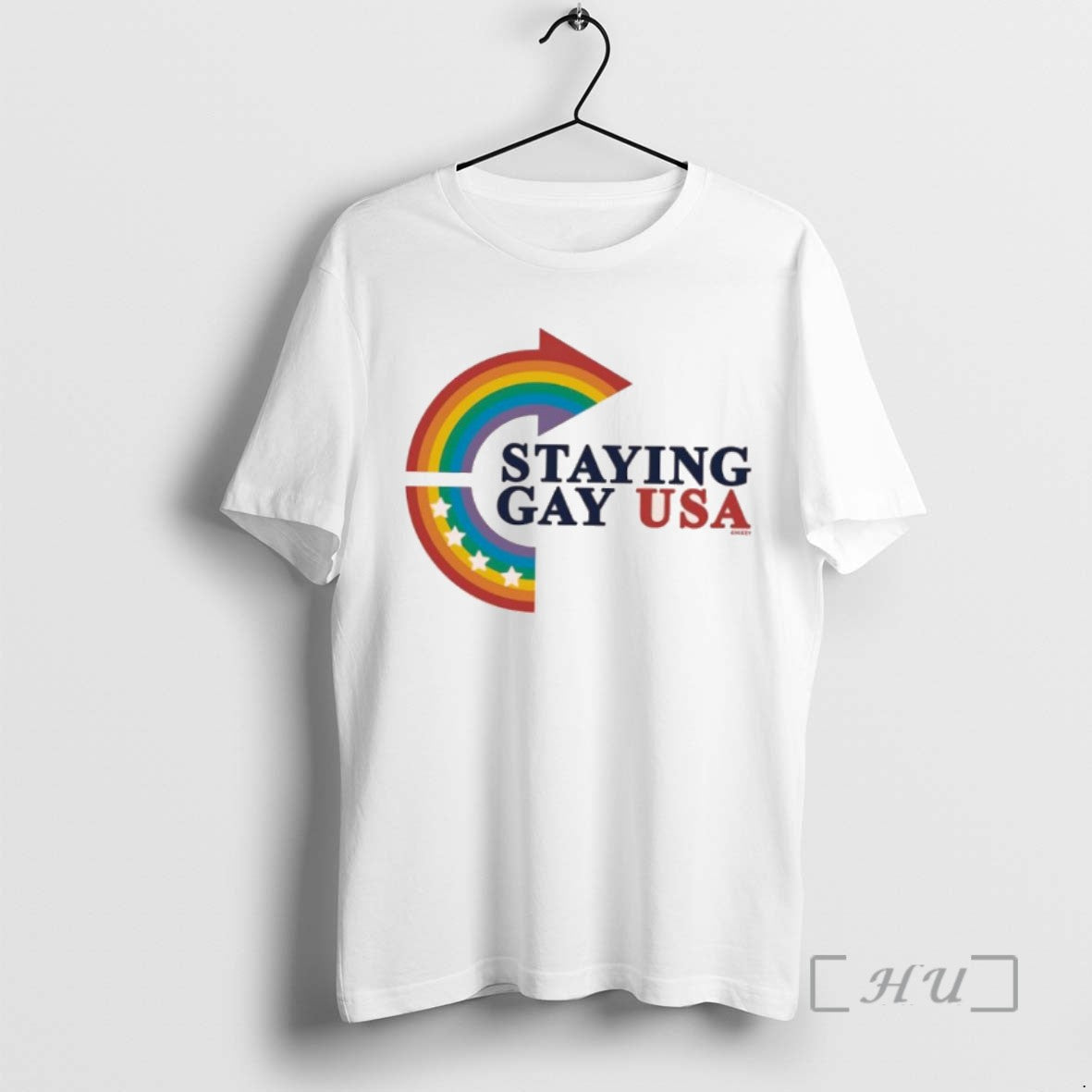 Trending Staying Gay Usa Rainbow Arrow Logo Tee Shirts Sweater