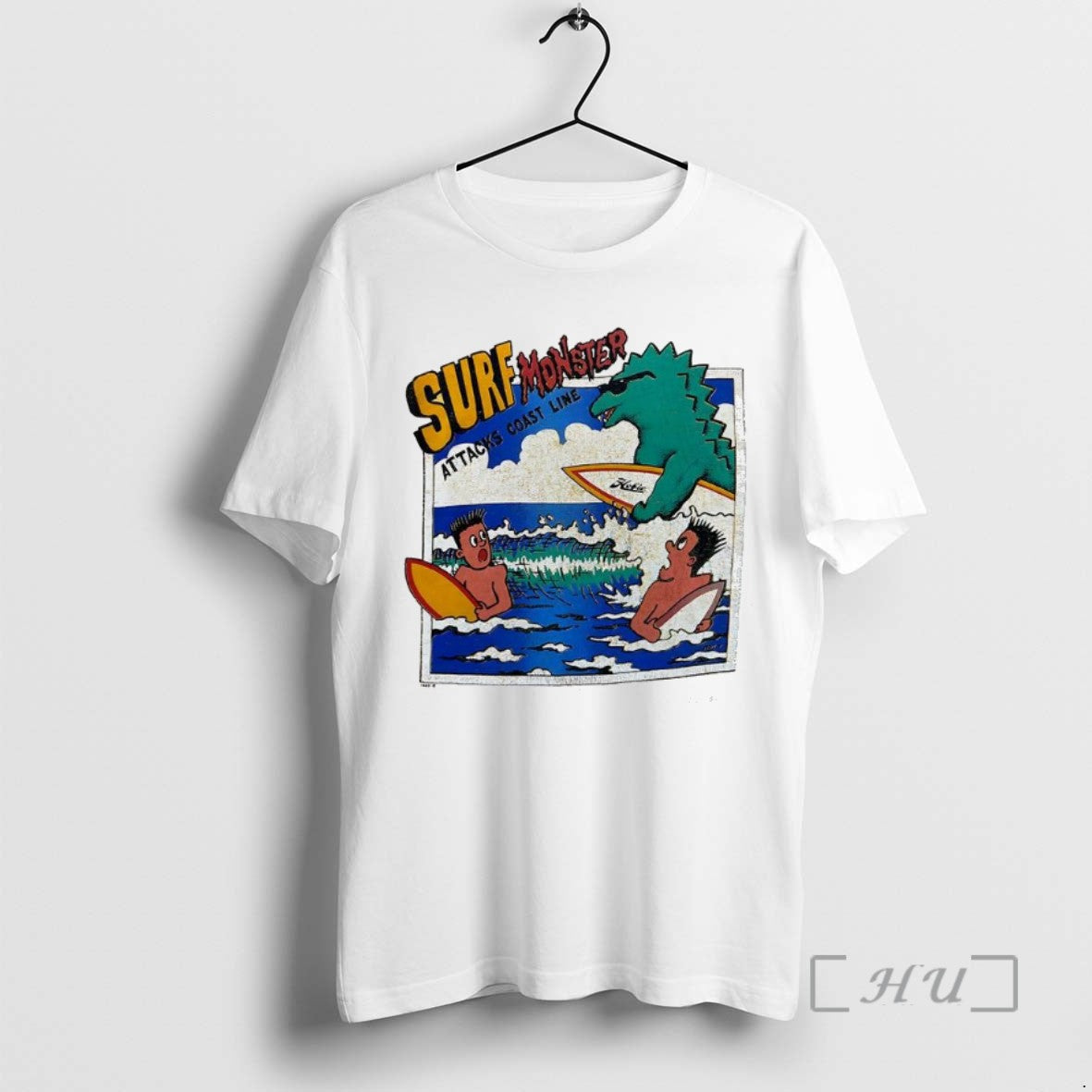 Trending Surf Monster Attacks Coast Line Tee Shirt Sweater