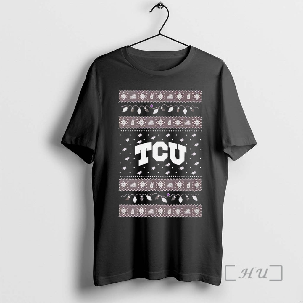 Trending Tcu Horned Frogs Ugly Christmas Light Premium T Shirt Sweater