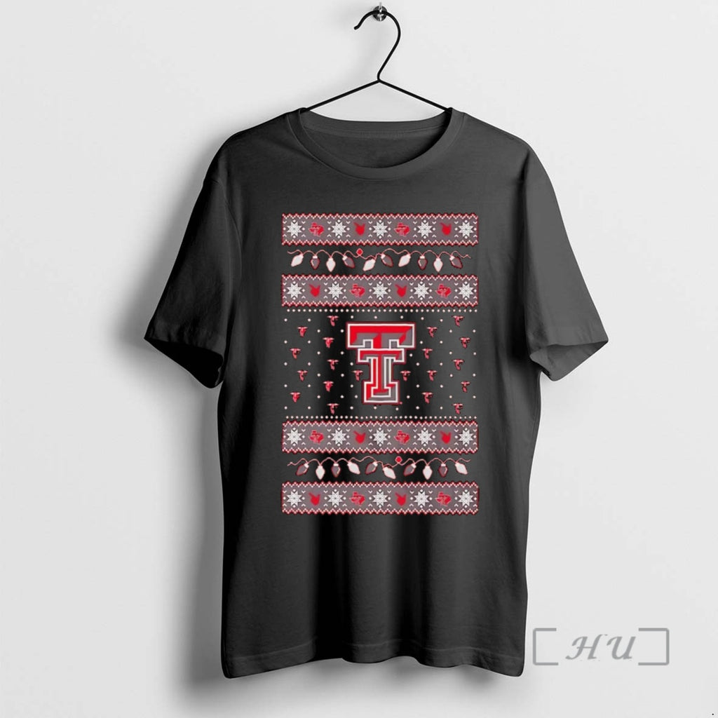 Trending Texas Tech Red Raiders Ugly Christmas Light Premium T Shirt Sweater