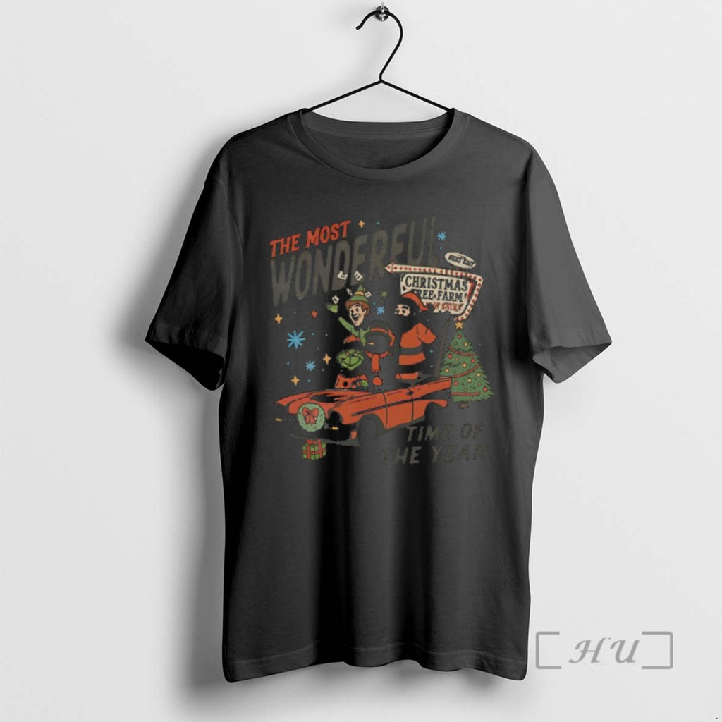 Trending The Most Wonderful Time Of The Year Christmas Tree Farm Characters Premium T Shirts