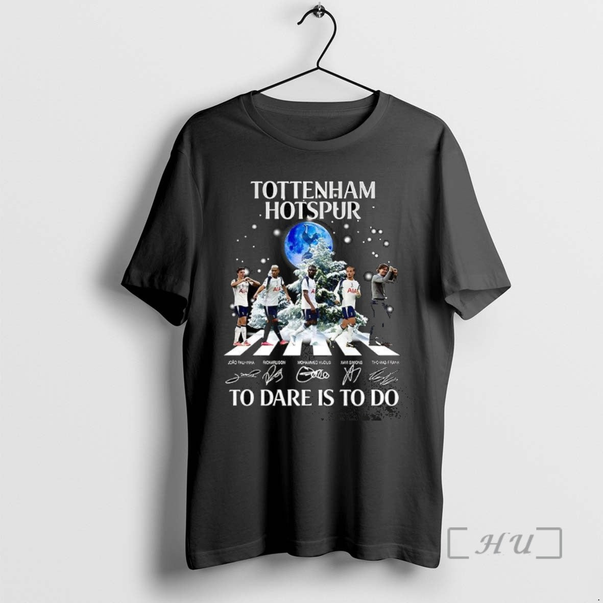 Trending Tottenham Hotspur To Dare Is To Do Player Cross The Road Signature Christmas Tee