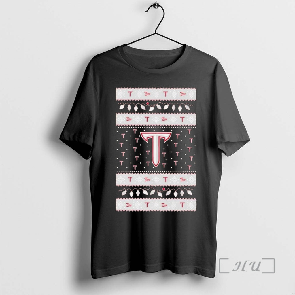 Trending Troy Trojans Ugly Christmas Light Premium T Shirt Sweater