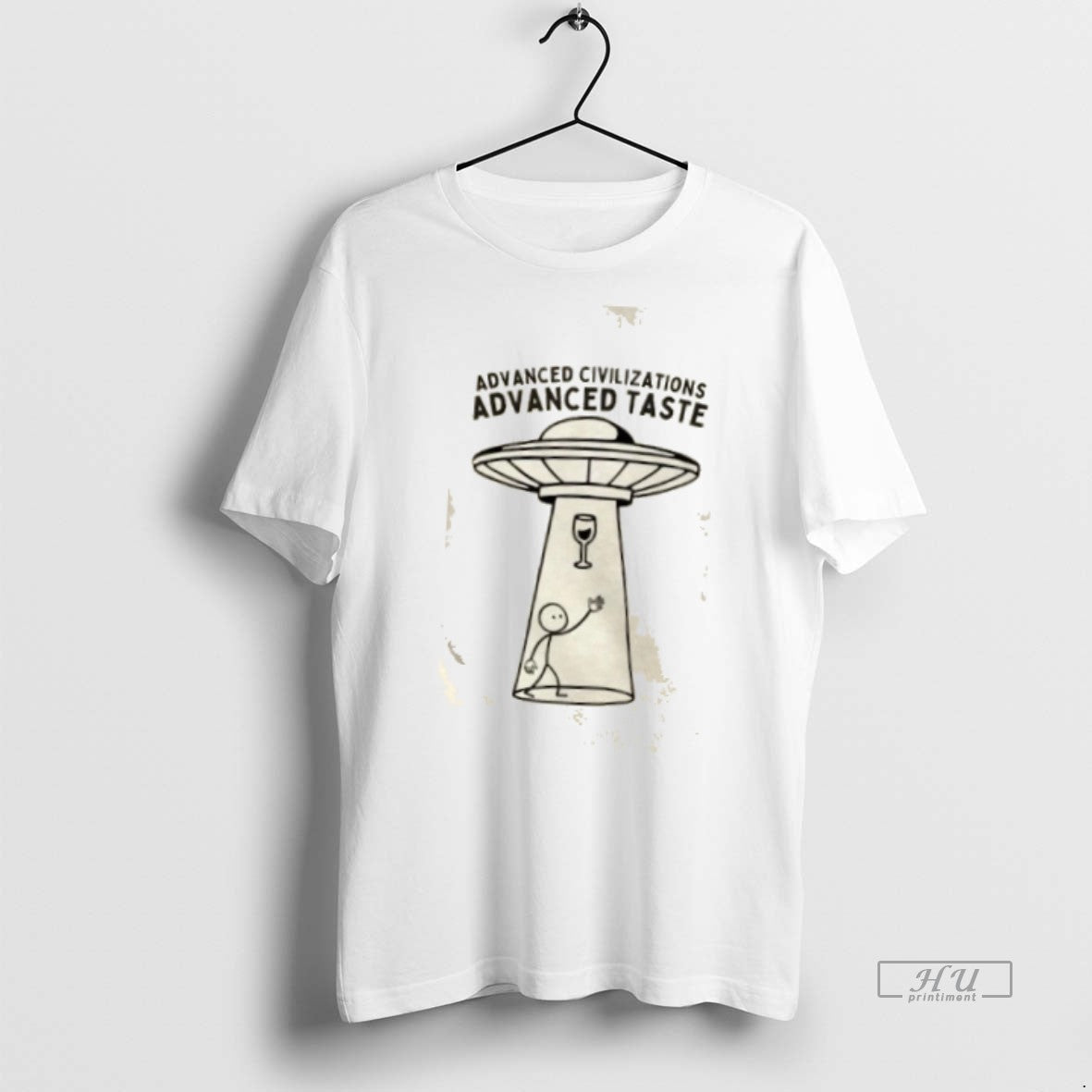 Trending Ufo Alien Wine Abduction Advanced Civilizations Advanced Taste Graphic Tee Shirt Sweater