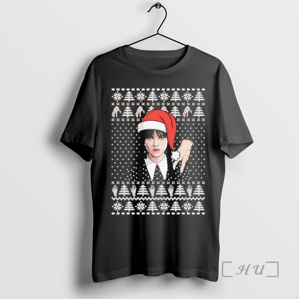 Trending Wednesday Addams And Thing Ugly Christmas Premium T Shirt Sweater