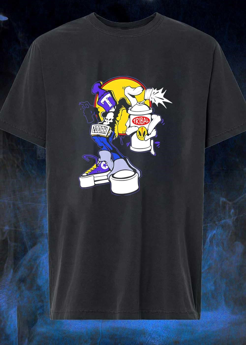 Tribal Zodak Graffiti Artist Streetwear Graphic T-Shirt
