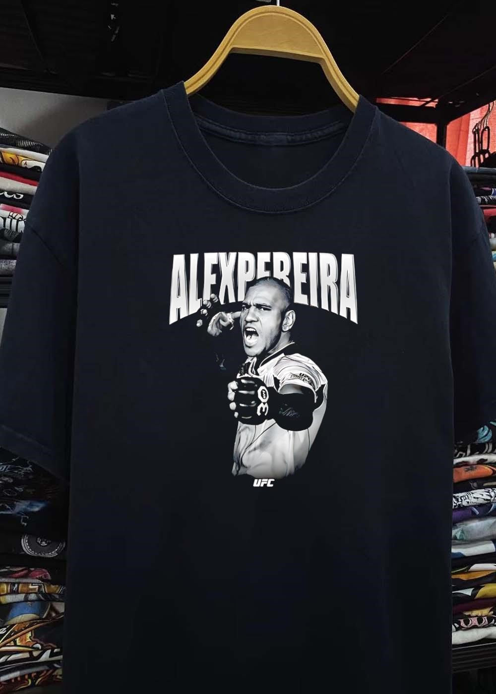 UFC Apparel Alex Pereira Shouting and Punching into the Camera UFC shirt