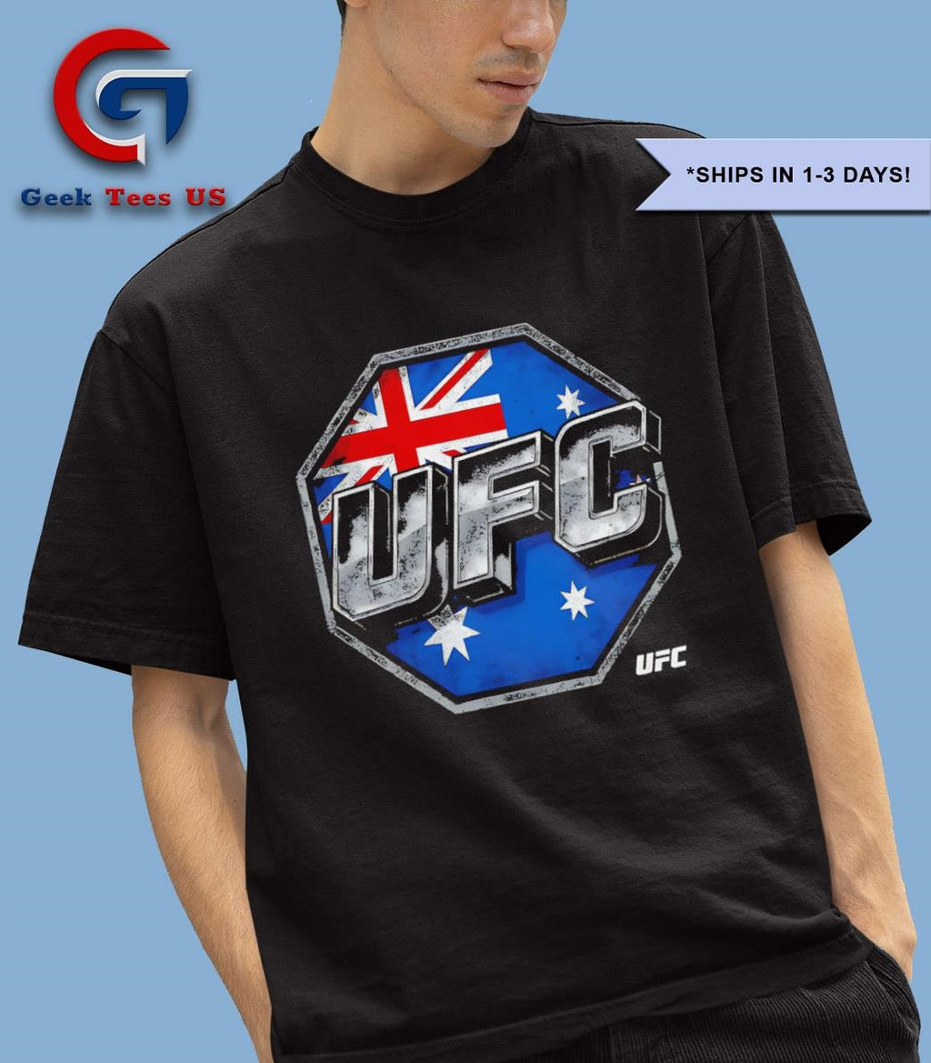 UFC Australia flag logo shirt