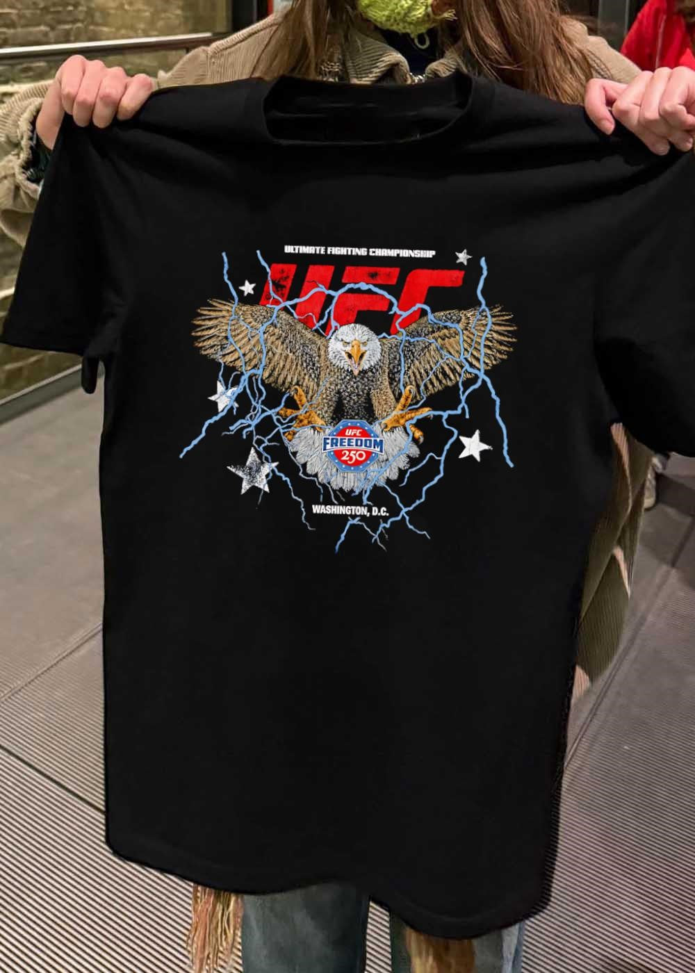 UFC Freedom 250 Washington DC Eagle Lightning Ultimate Fighting Championship Shirt
