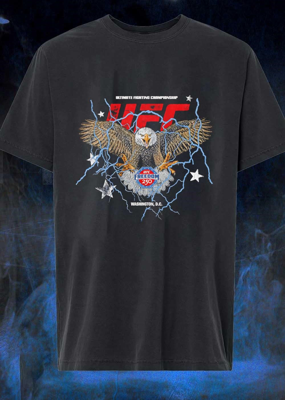 UFC Freedom 250 Washington DC Eagle Lightning Ultimate Fighting Championship Shirt
