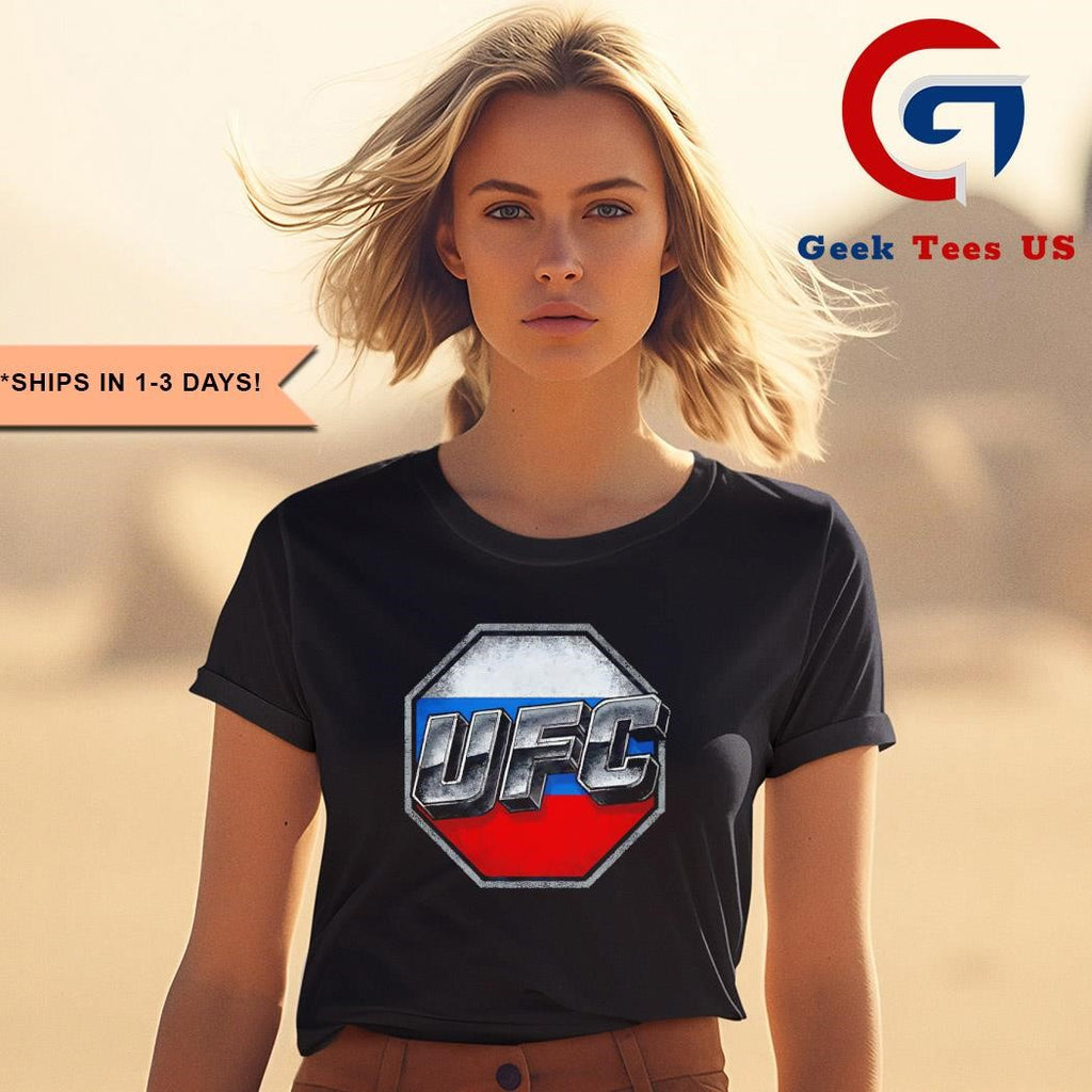 UFC Russia flag logo shirt
