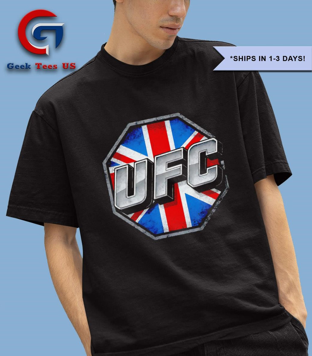 UFC UK flag logo shirt