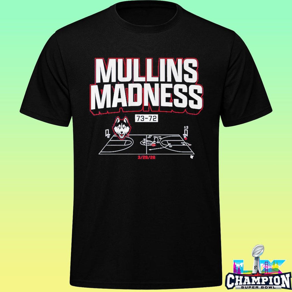 Uconn Basketball Braylon Mullins Madness Shot Diagram Shirt