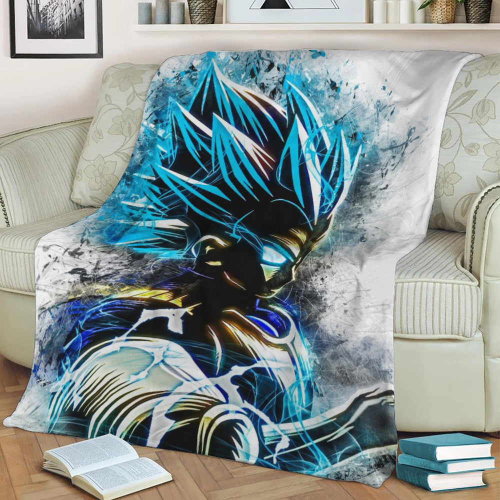 Vegeta DBZ Fleece Throw Blanket