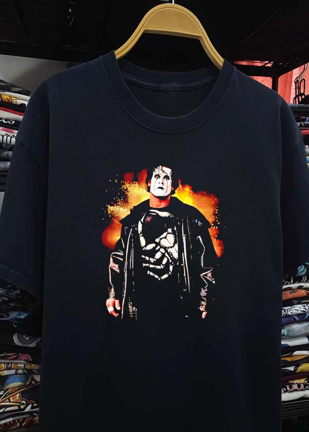 WCW Wrestling Merchandise Sting Scorpion Icon Mens Black T-Shirt