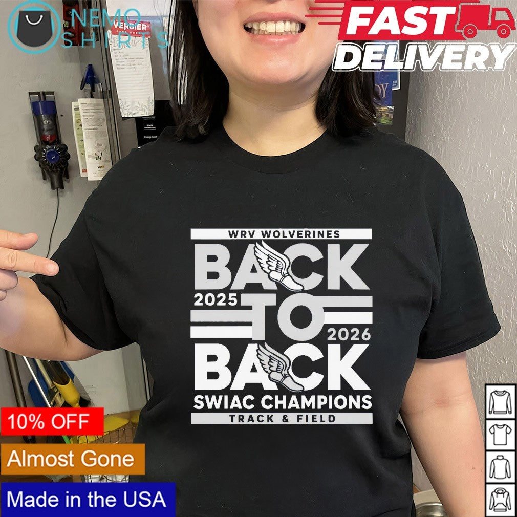 WRV Wolverines 2025 2026 back to back SWIAC Champions shirt