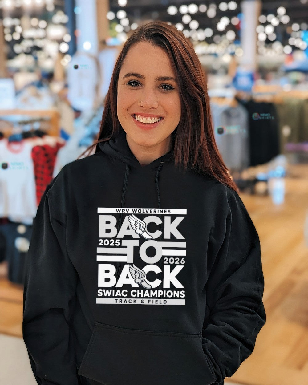 WRV Wolverines 2025 2026 back to back SWIAC Champions shirt