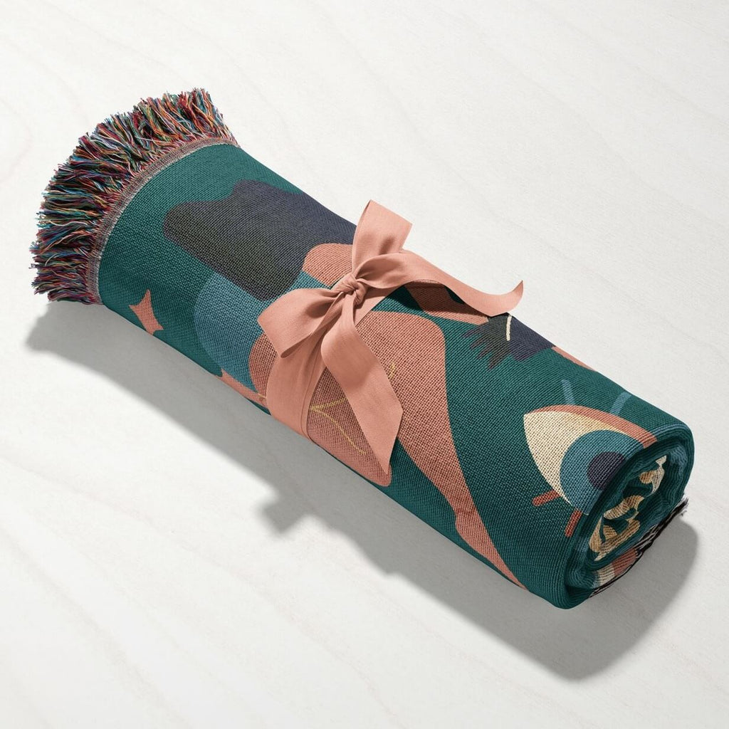black hole interstellar 2 Woven Tapestry Throw Blanket with Fringe