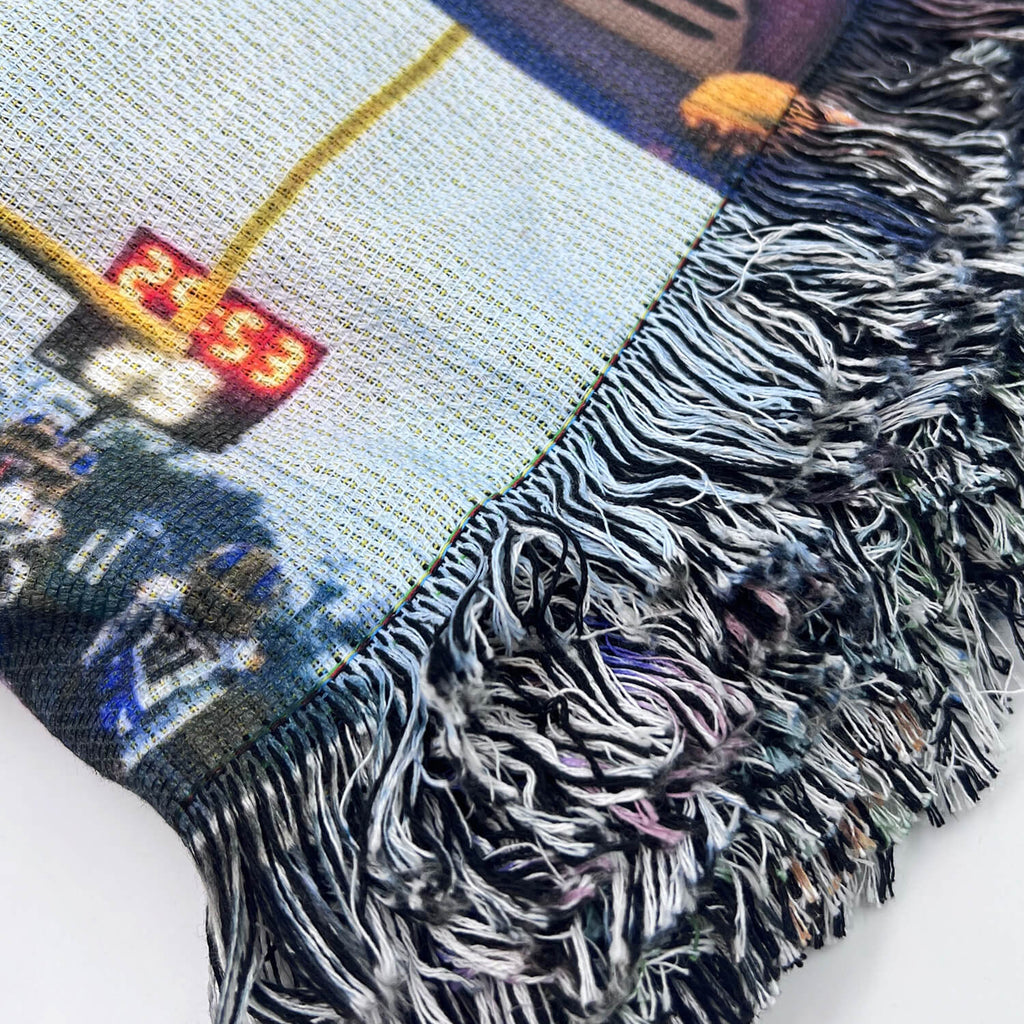 black hole interstellar 2 Woven Tapestry Throw Blanket with Fringe