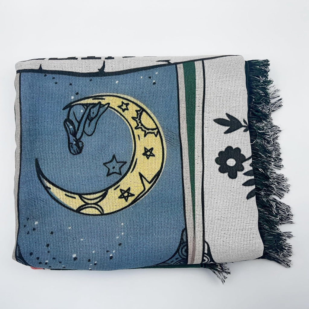 Monaco Grand Prix 1966 Woven Tapestry Throw Blanket with Fringe