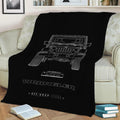 Wrangler BW Fleece Throw Blanket