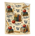 Personalized Teacher Blanket, Custom Teacher Appreciation Gift, End of Year Teacher Gift, Teacher Name Throw Blanket, Back to School