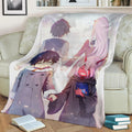 Zero Two Hiro Fleece Throw Blanket