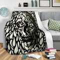 Skull 4 Fleece Throw Blanket