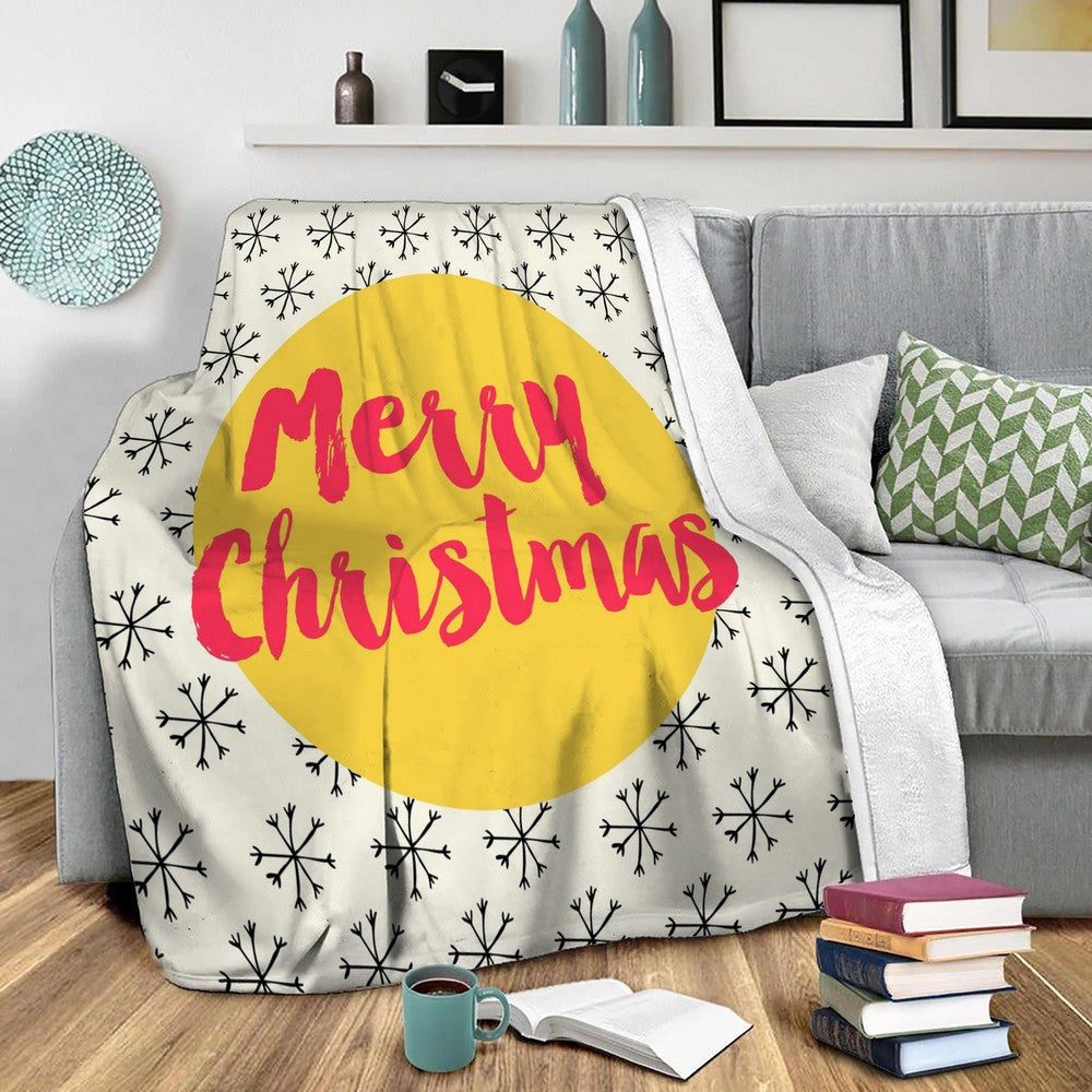 Merry Christmas Fleece Throw Blanket