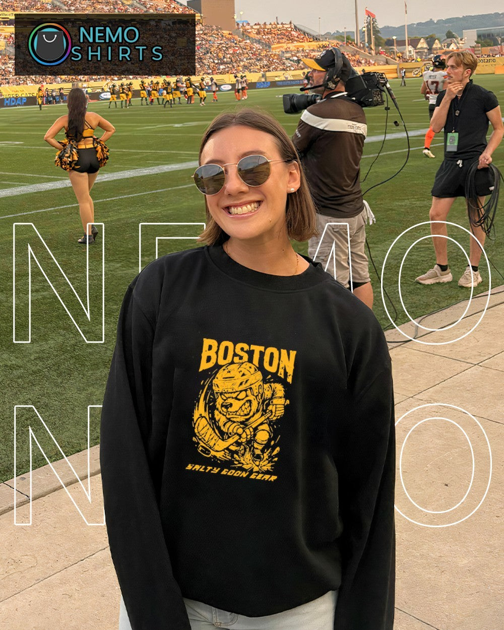 Boston Bruins mascot iron bite shirt