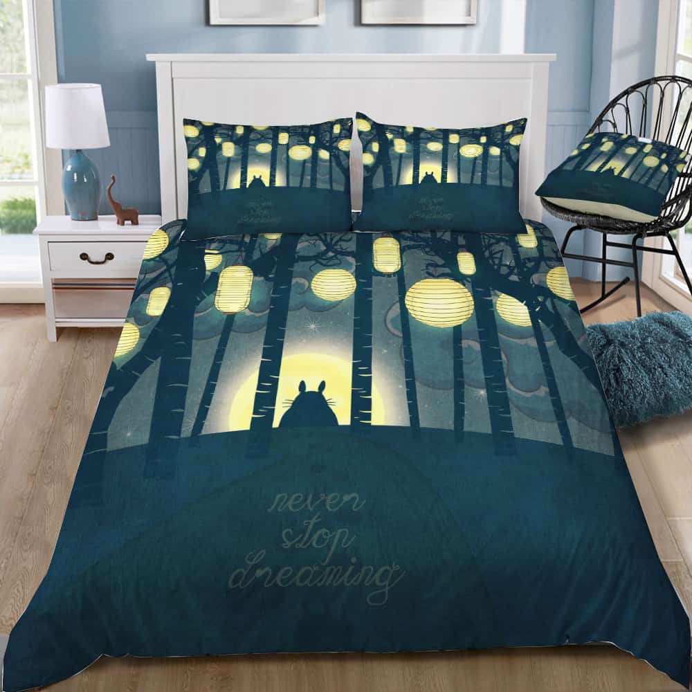 Totoros Dream Forest Bedding Set (Duvet Cover & Pillow Shams)
