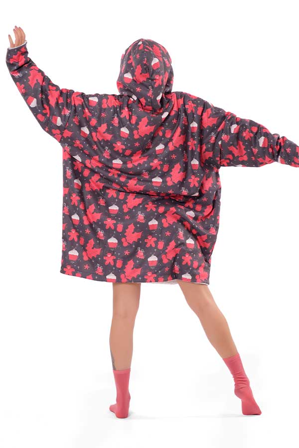 Christmas Cupcake Hoodie Blanket