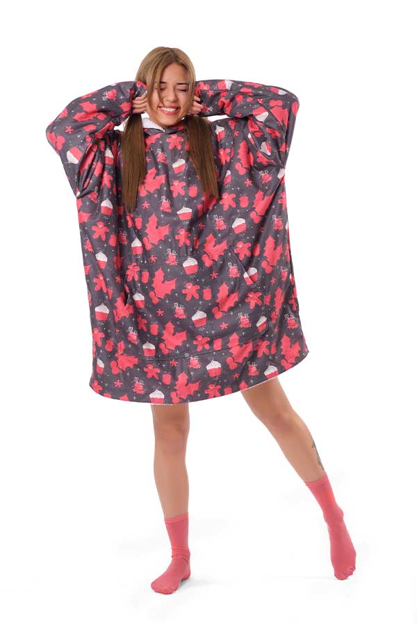 Christmas Cupcake Hoodie Blanket