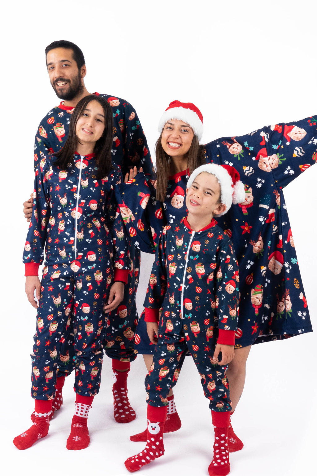 Christmas Custom Pet’s Face Matching Pajama Collection Hoodie Blanket