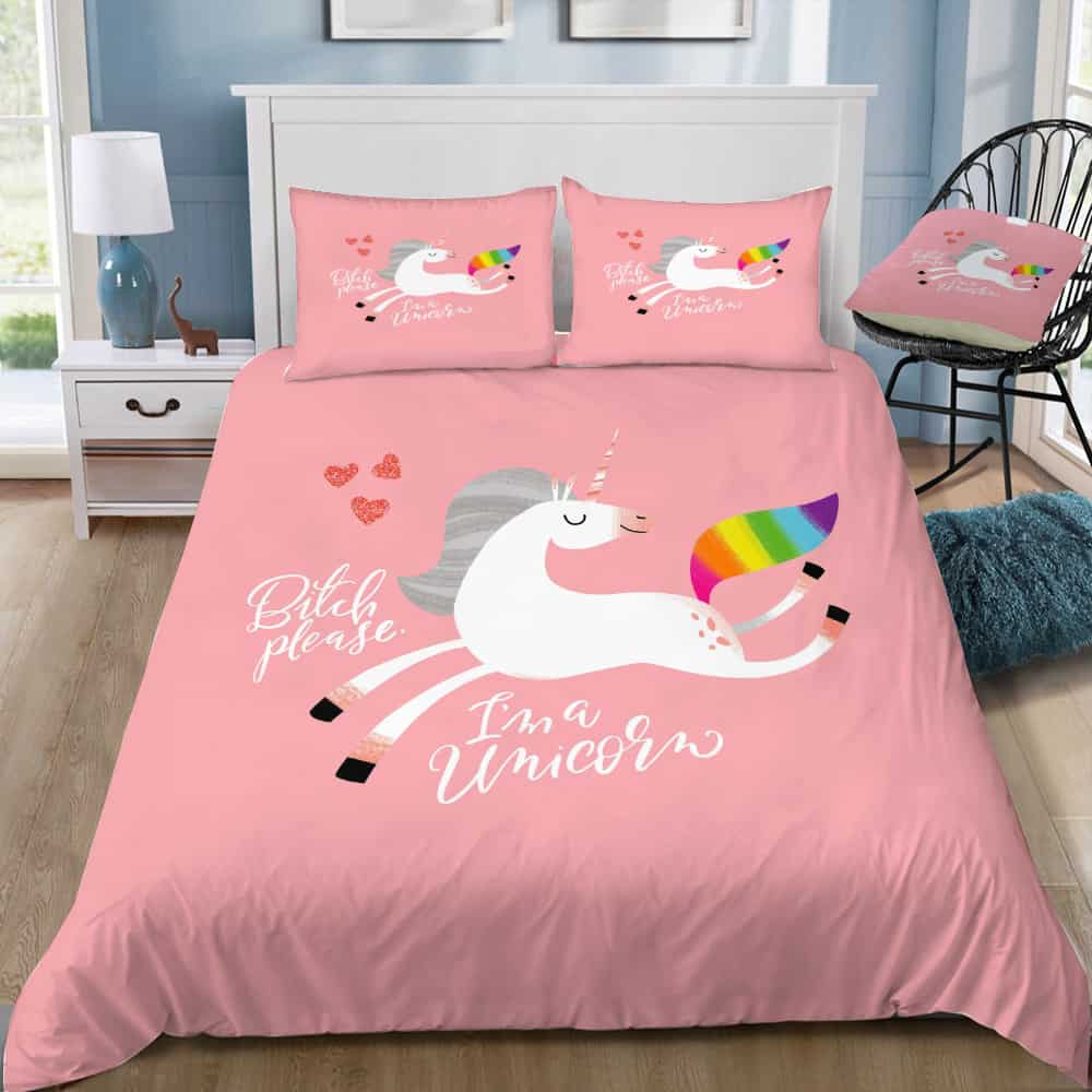 Bitch Please Im A Unicorn Bedding Set (Duvet Cover & Pillow Shams)