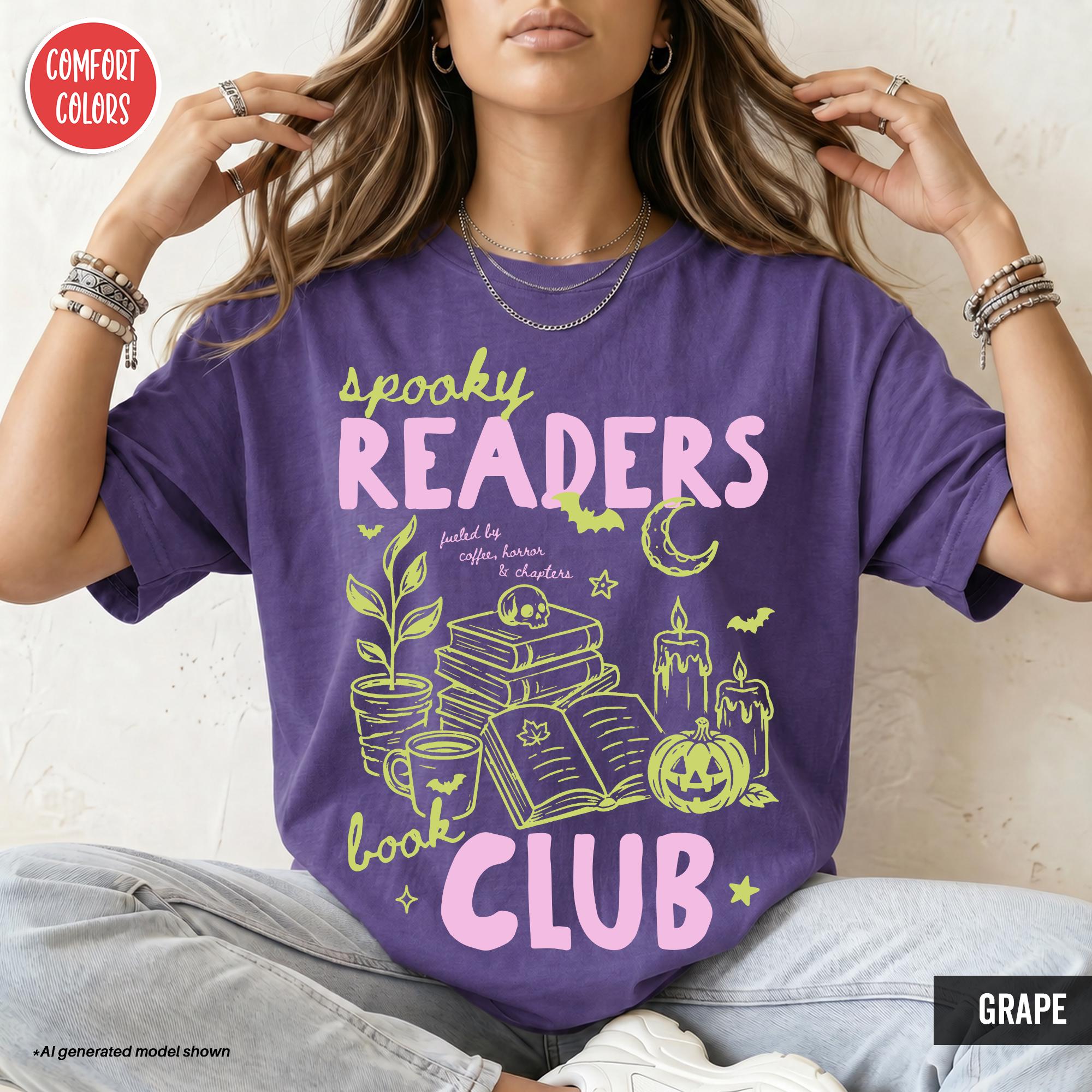 Spooky Readers Book Club Halloween Bookish Late Night Readers Spooky Season Bookworm Coffee Lover Fall Halloween (1)