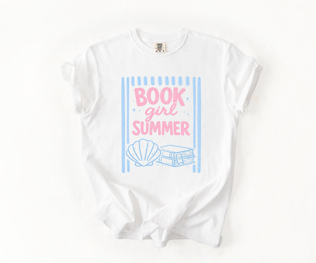 Book Lover Book Girl Summer Tee Coastal Reader Book Club (3)